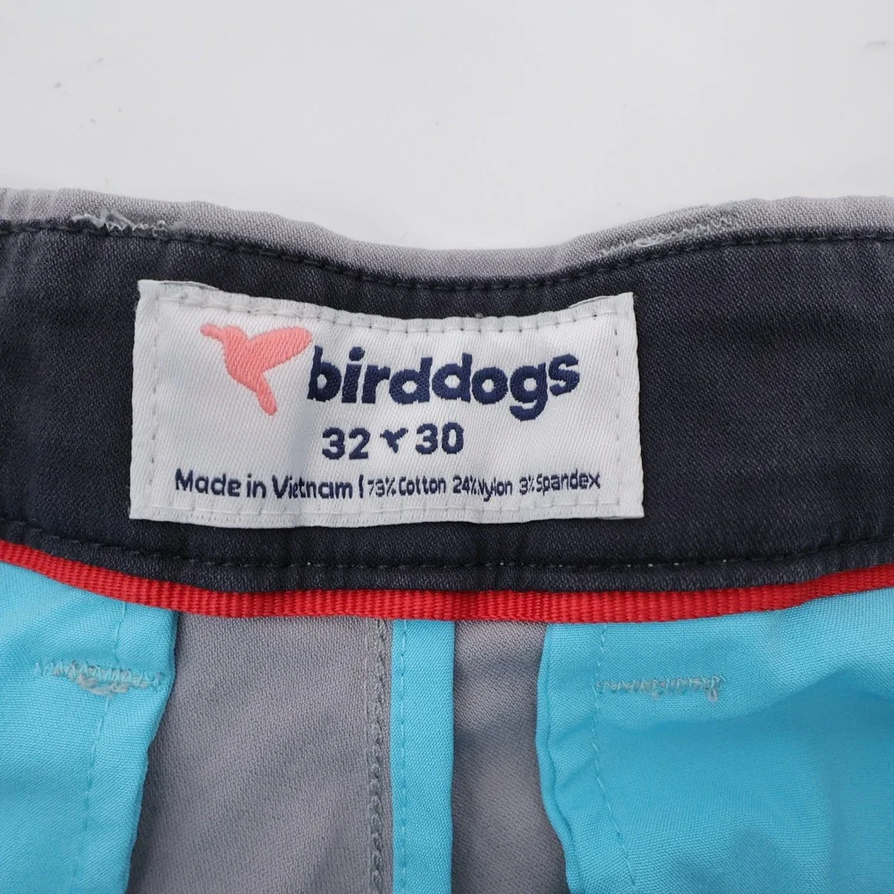 Birddogs Stretch Cotton Blend Chino Pants Grey Mens‎ 32x30 Inseam measures 29
